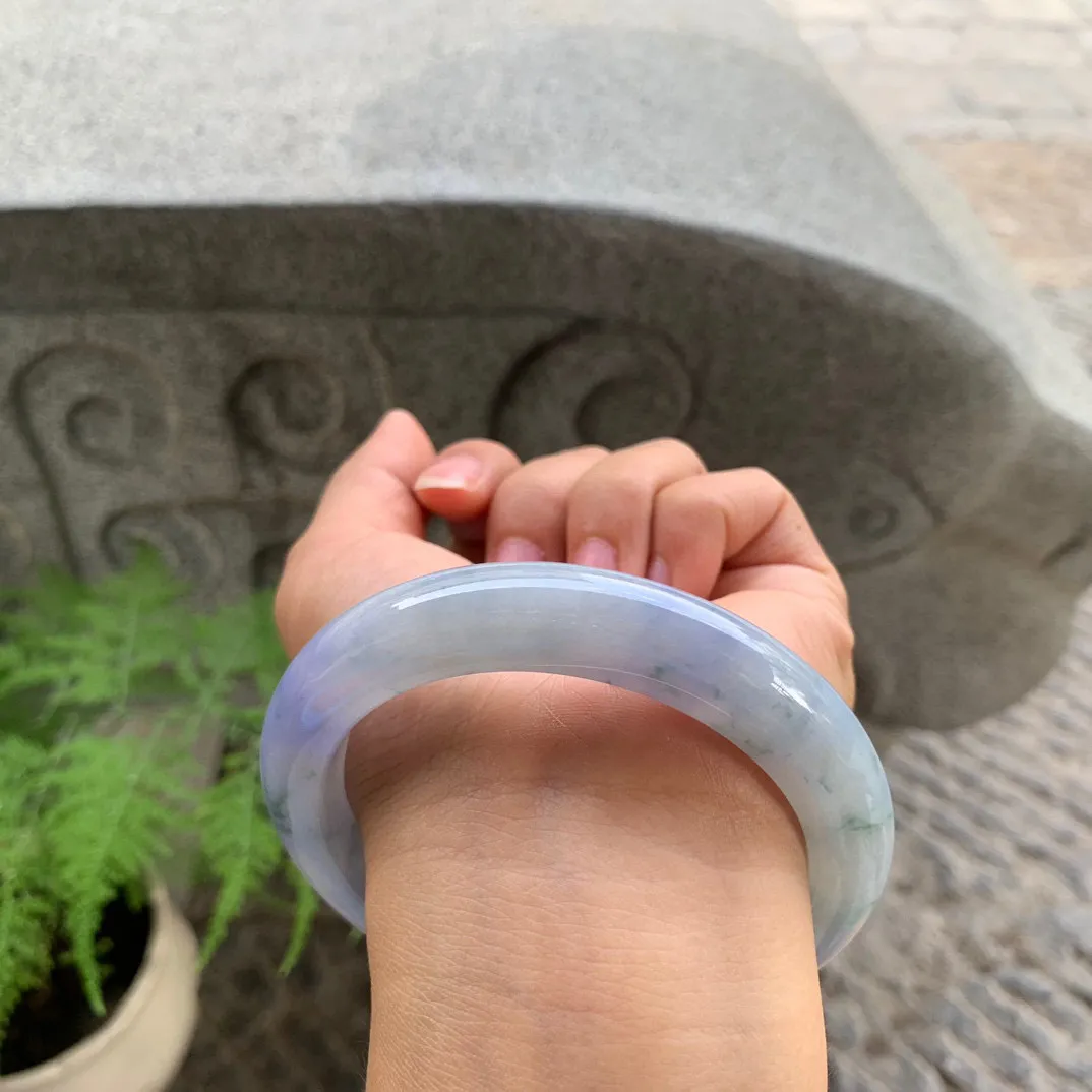 大圈口60.4-11.3-10 【茄紫飘花正圈手镯】正圈60 61可戴