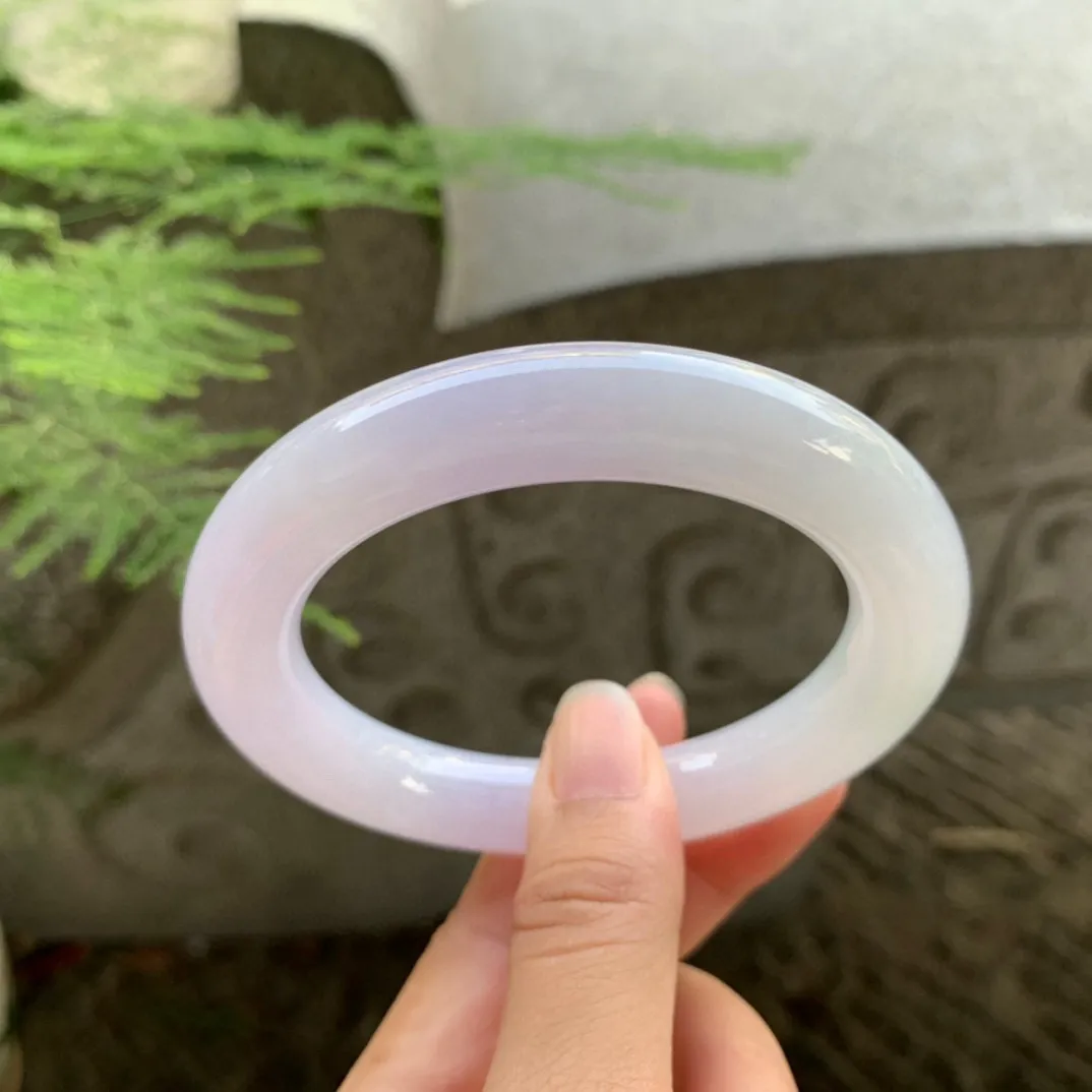 圈口57-11.5 【冰粉紫圆条手镯】  圆条57 58可戴