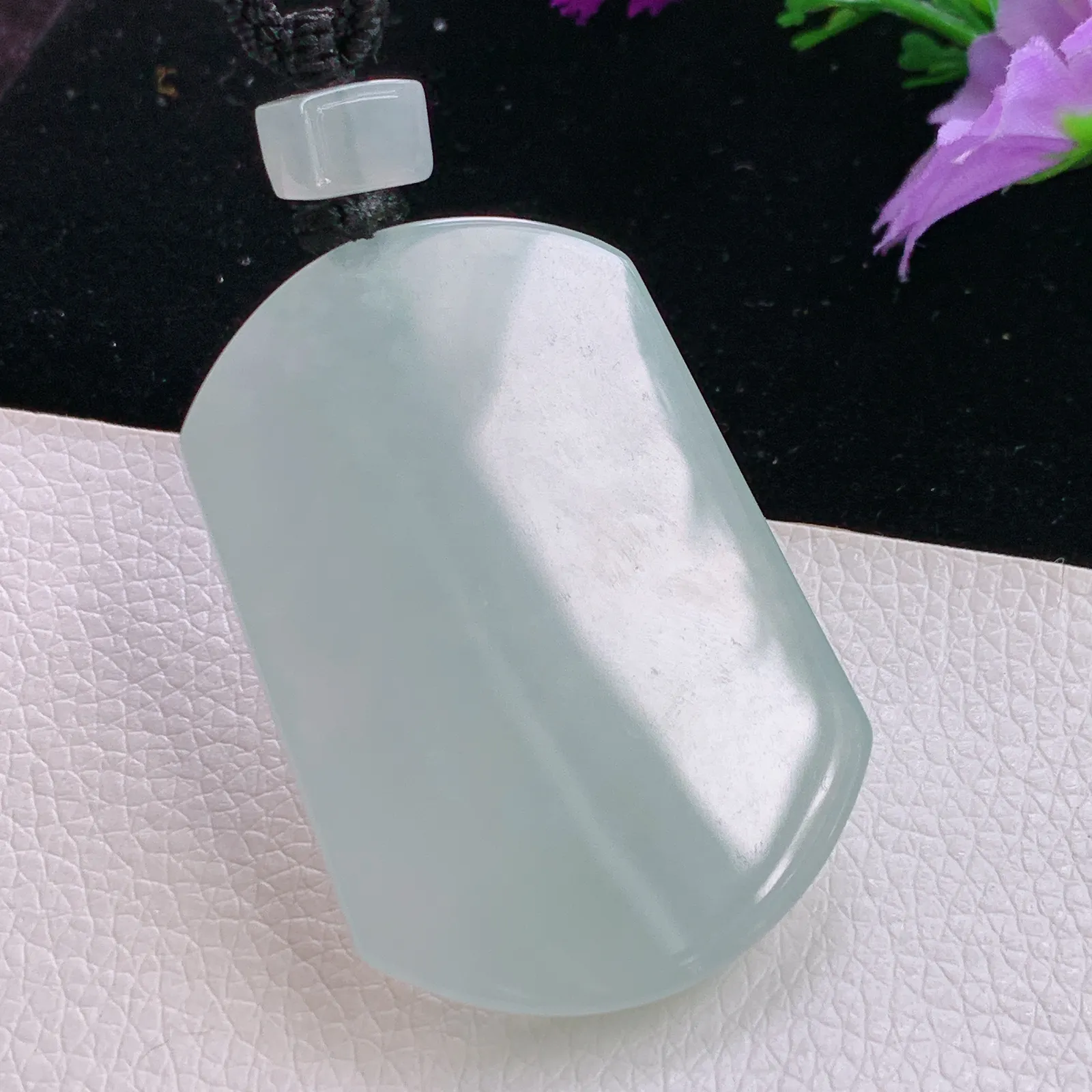mut实拍50.3*35*6.1老坑精雕晴美翡翠平安无事牌 素面牌玉吊坠