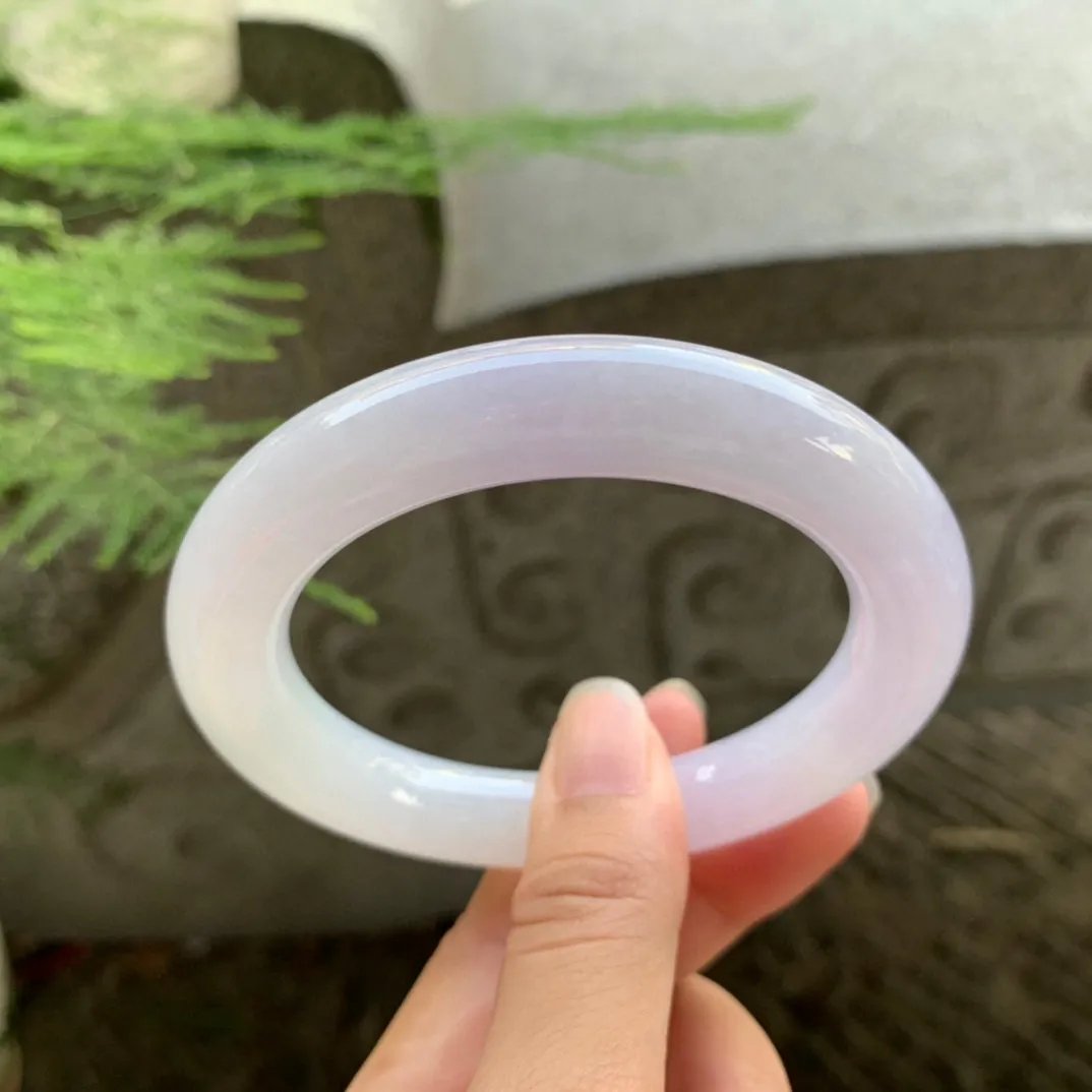 圈口57-11.5 【冰粉紫圆条手镯】  圆条57 58可戴