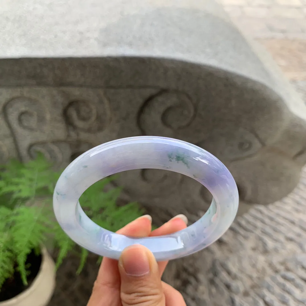大圈口60.4-11.3-10 【茄紫飘花正圈手镯】正圈60 61可戴