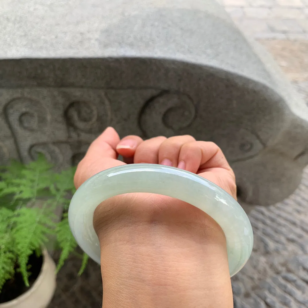 大圈口62.4-11.4 【冰晴水圆条手镯】圆条62 63可戴