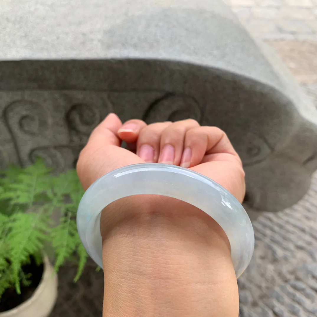 圈口56-12.3-9 【冰黄翡正圈手镯】正圈56 57可戴