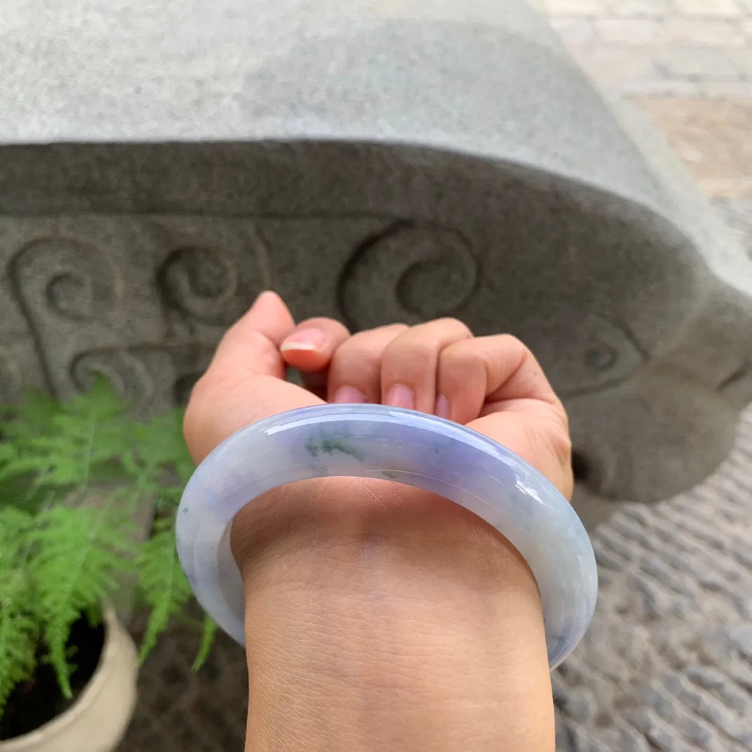 大圈口60.4-11.3-10 【茄紫飘花正圈手镯】正圈60 61可戴
