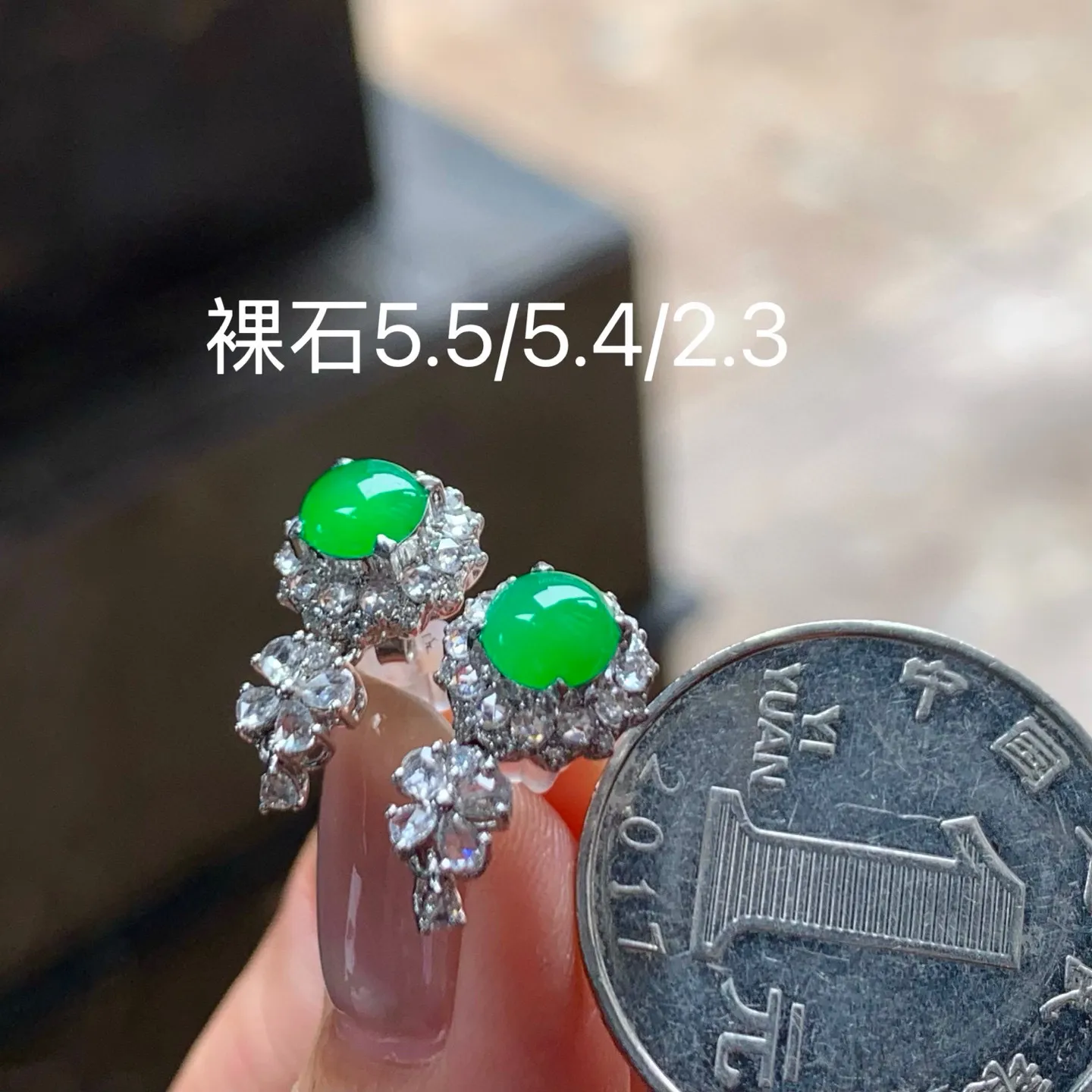 满色蛋面耳钉
色阳 真金镶嵌