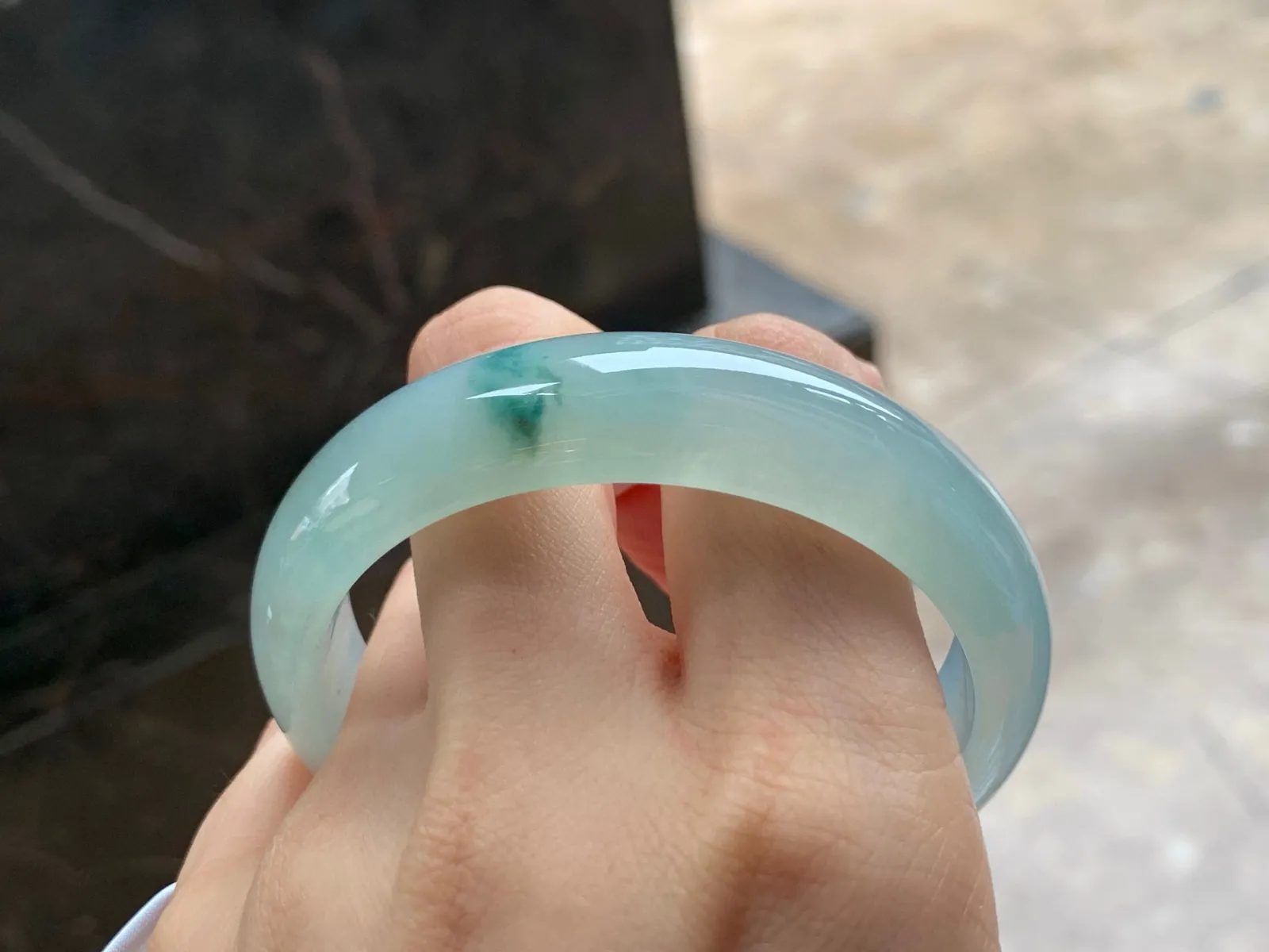 冰飘花手镯
种好56.5/14/7mm