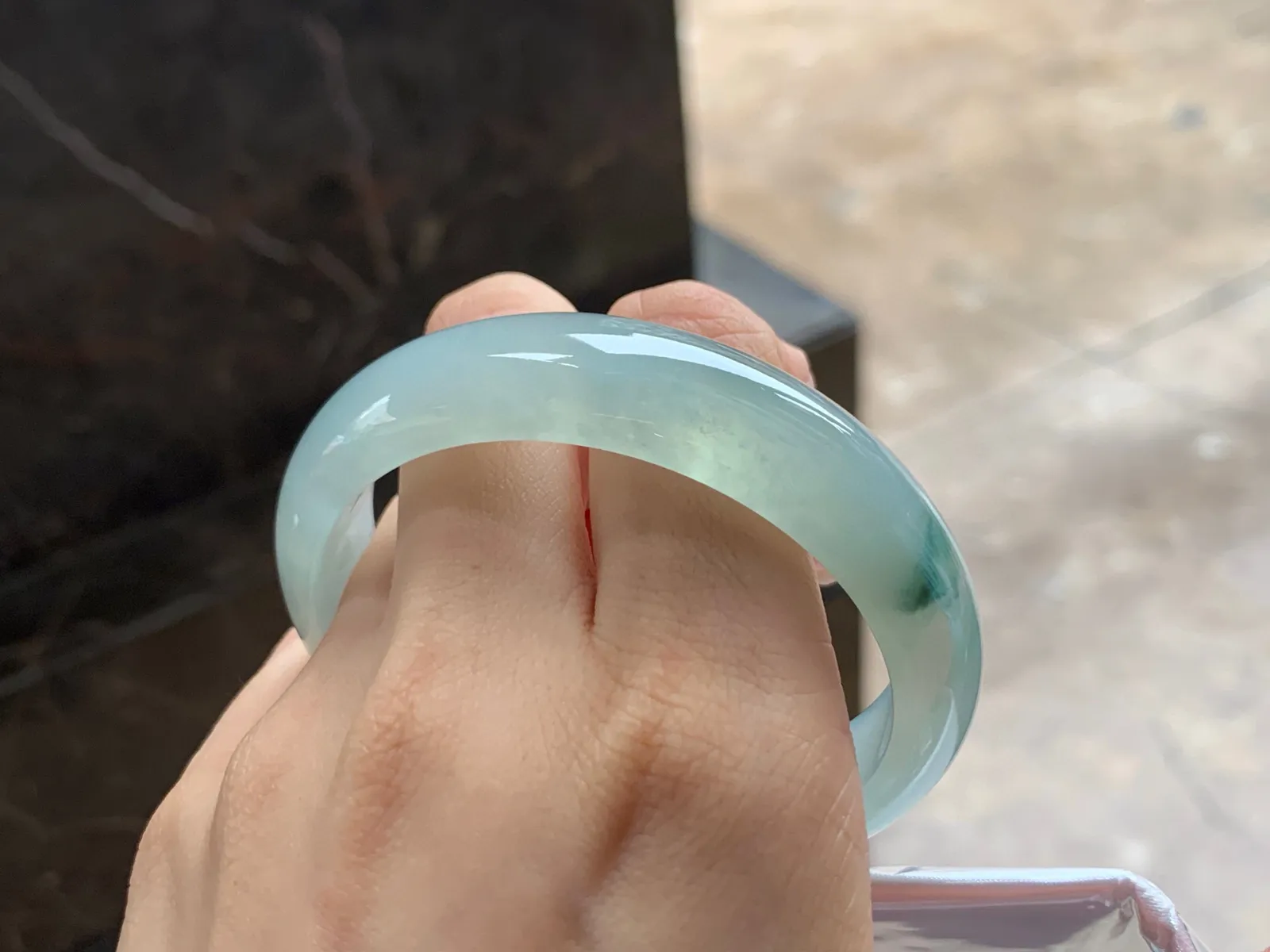 冰飘花手镯
种好56.5/14/7mm