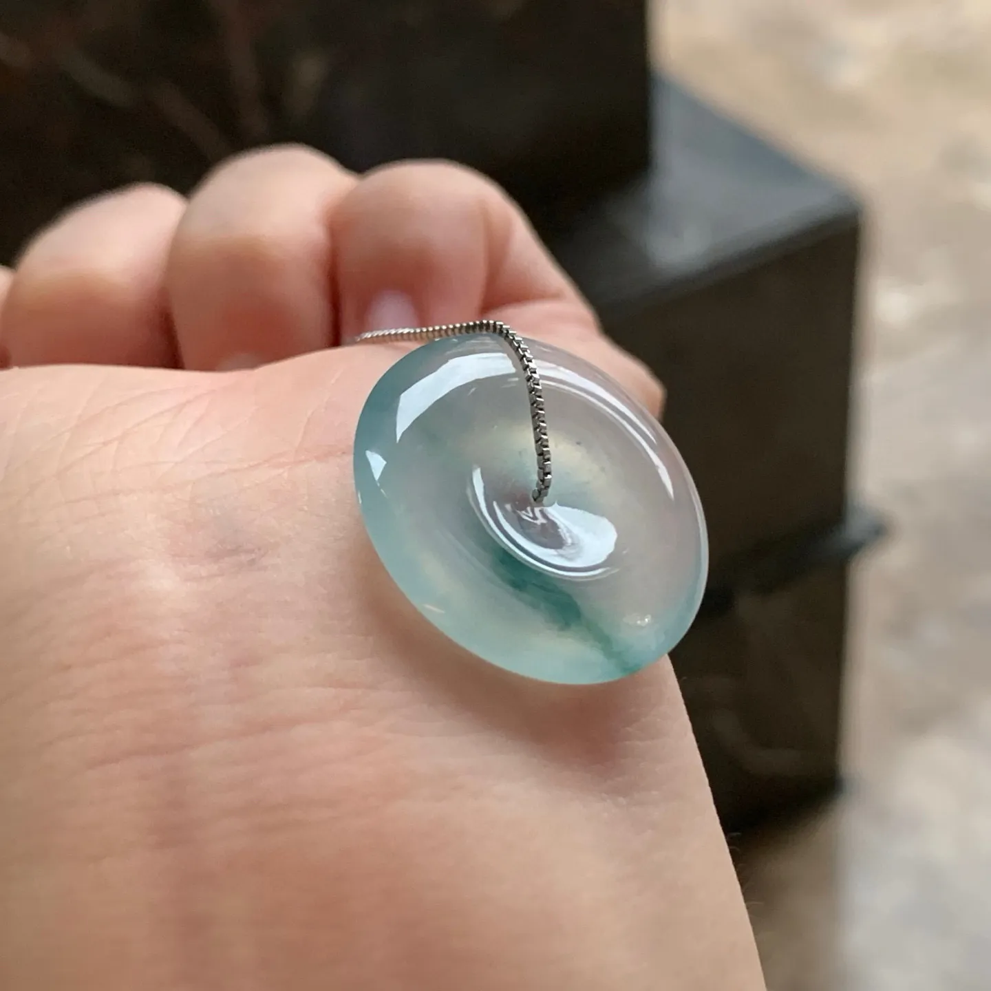 冰种飘花平安扣
清爽