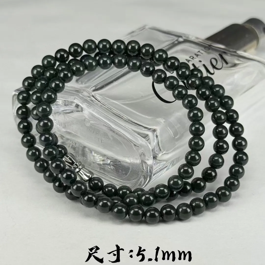 精品墨翠珠链 108颗