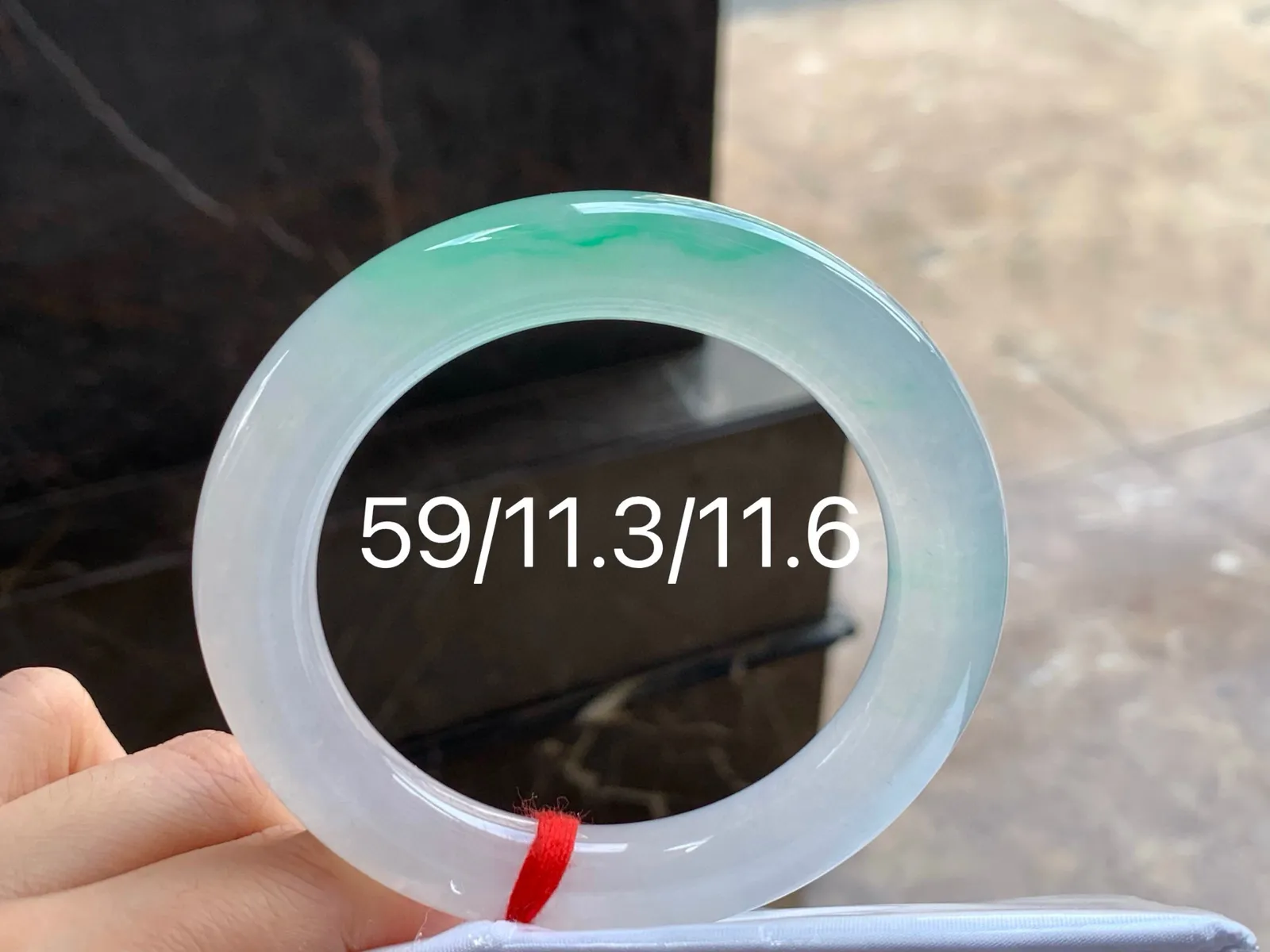 冰带色福镯
种好水足 59/11.3/11.6mm