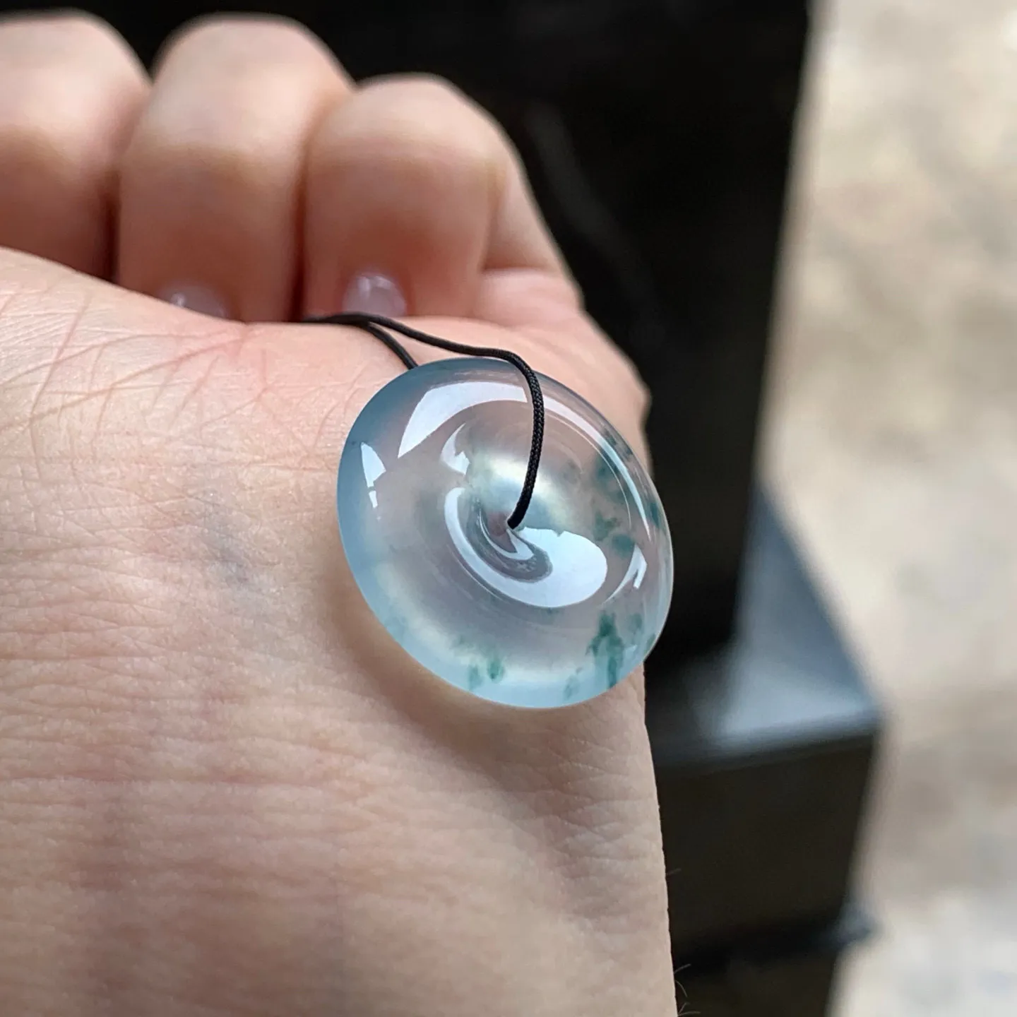 冰种飘花平安扣
清爽