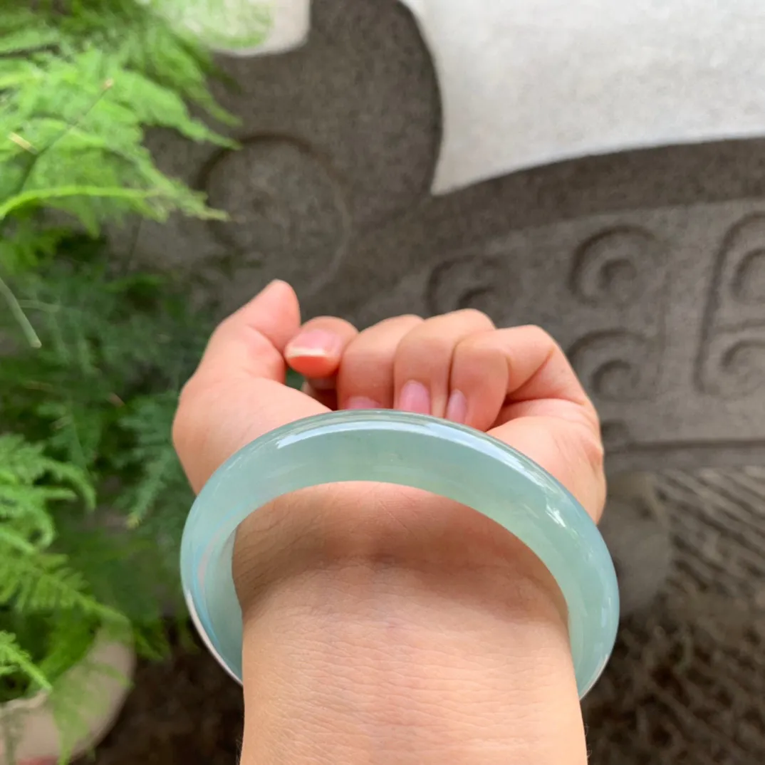 大圈口 58-13-7.9 【冰蓝绿正圈手镯】正圈58 59可戴