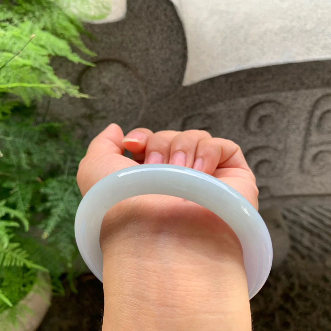 圈口 57.2-10【茄紫圆条手镯】圆条57 58可戴