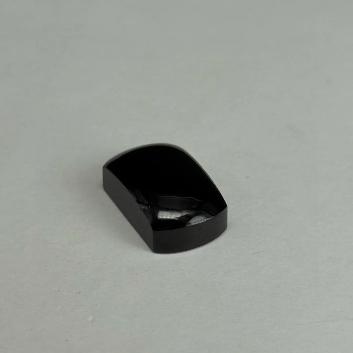 精品墨翠马鞍戒面 种好色正 打灯通透 黑度极好 油性十足 尺寸19.9