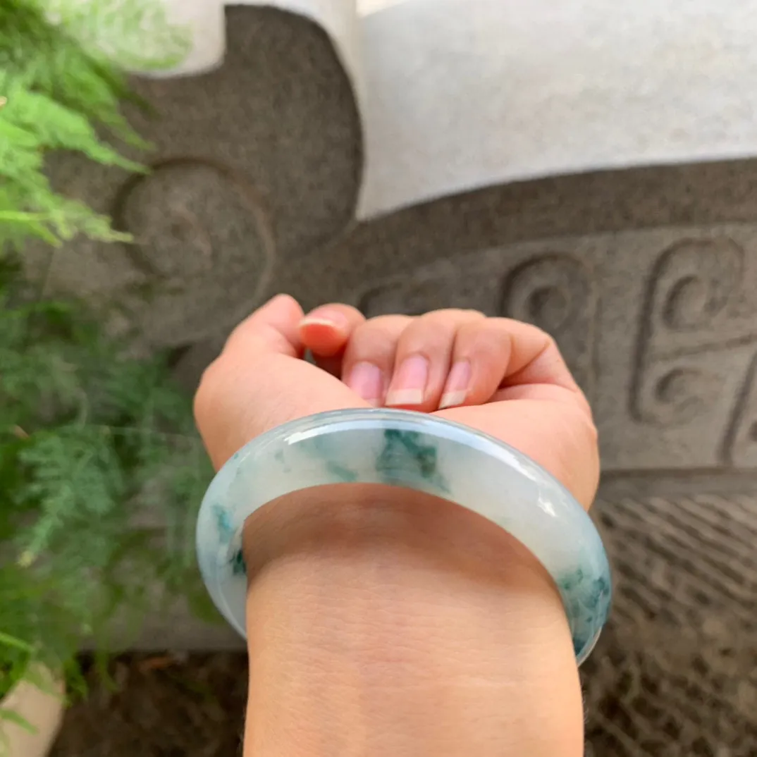 圈口 56.7-13.5-7.3【冰飘花正圈手镯】 正圈56 57可戴