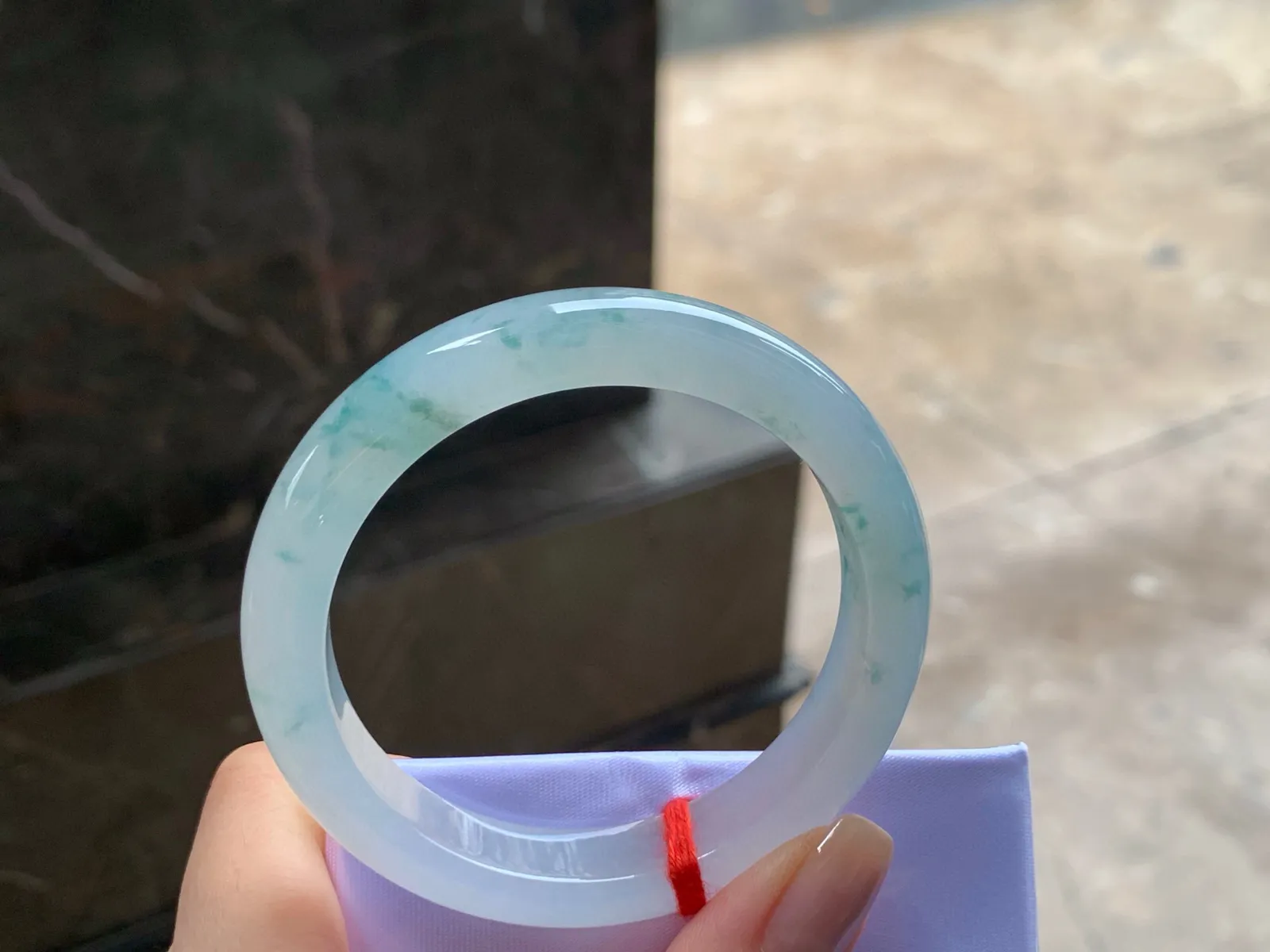 冰飘花手镯
种好50.6/10.5/8.2mm