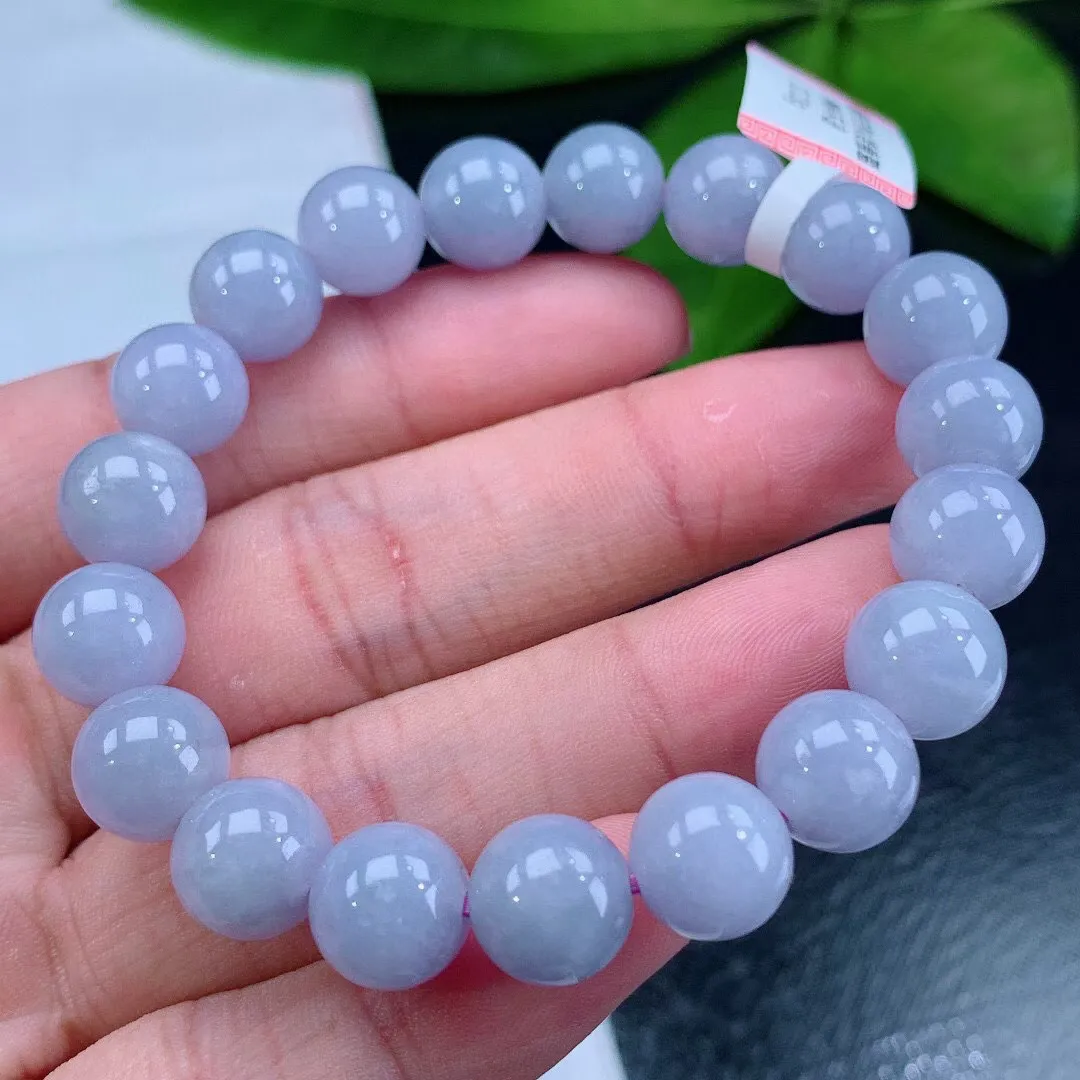 缅甸天然翡翠A货 老坑料起胶冰润 紫罗兰圆珠手串 手链
尺寸9.7mm   y  32.23