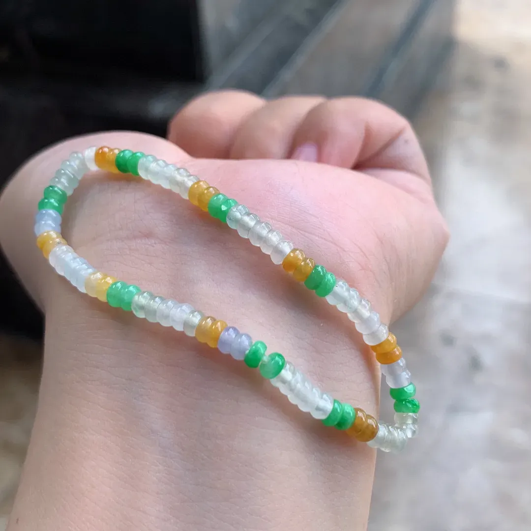 三彩冰种算盘珠手串

尺寸4