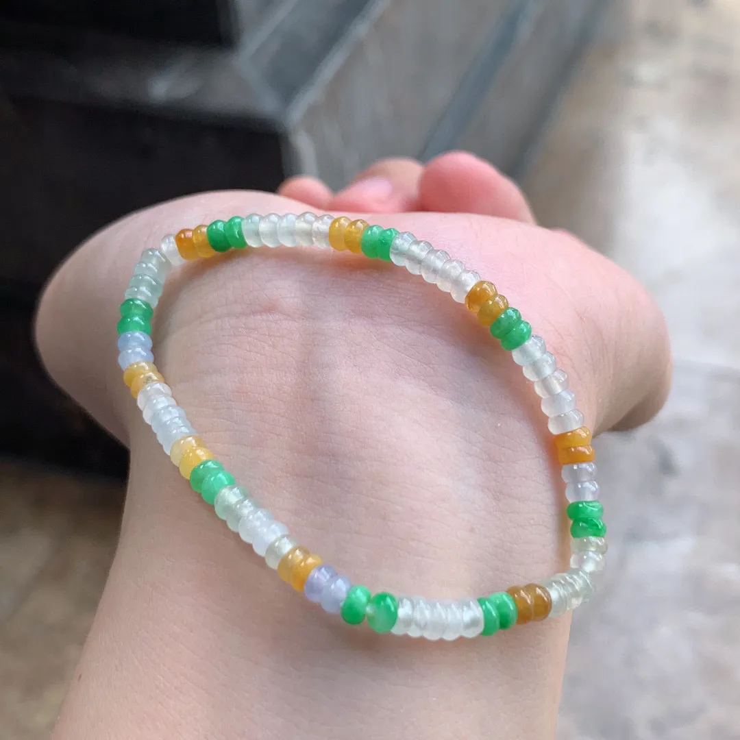 三彩冰种算盘珠手串

尺寸4
