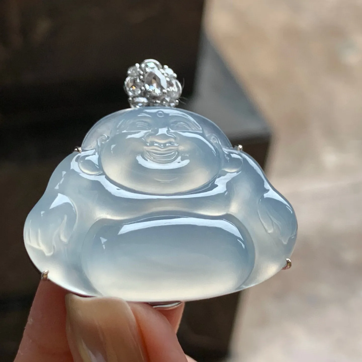 冰种坐佛
真金镶嵌 大气