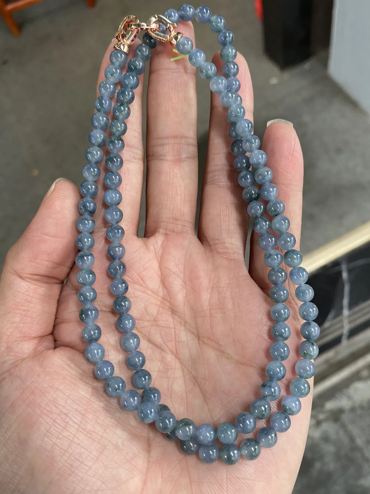 蓝紫珠链 尺寸6mm