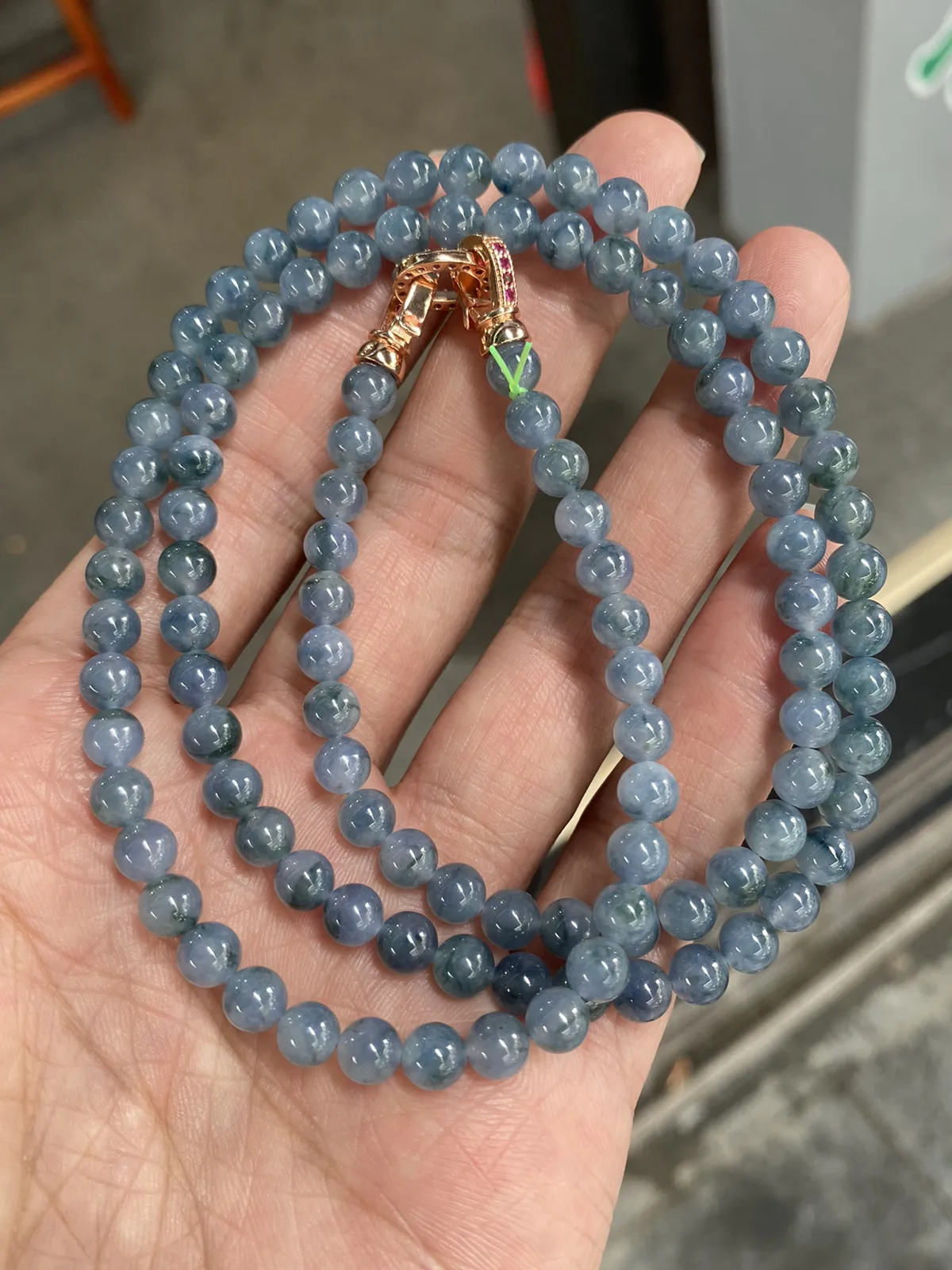 蓝紫珠链 尺寸6mm