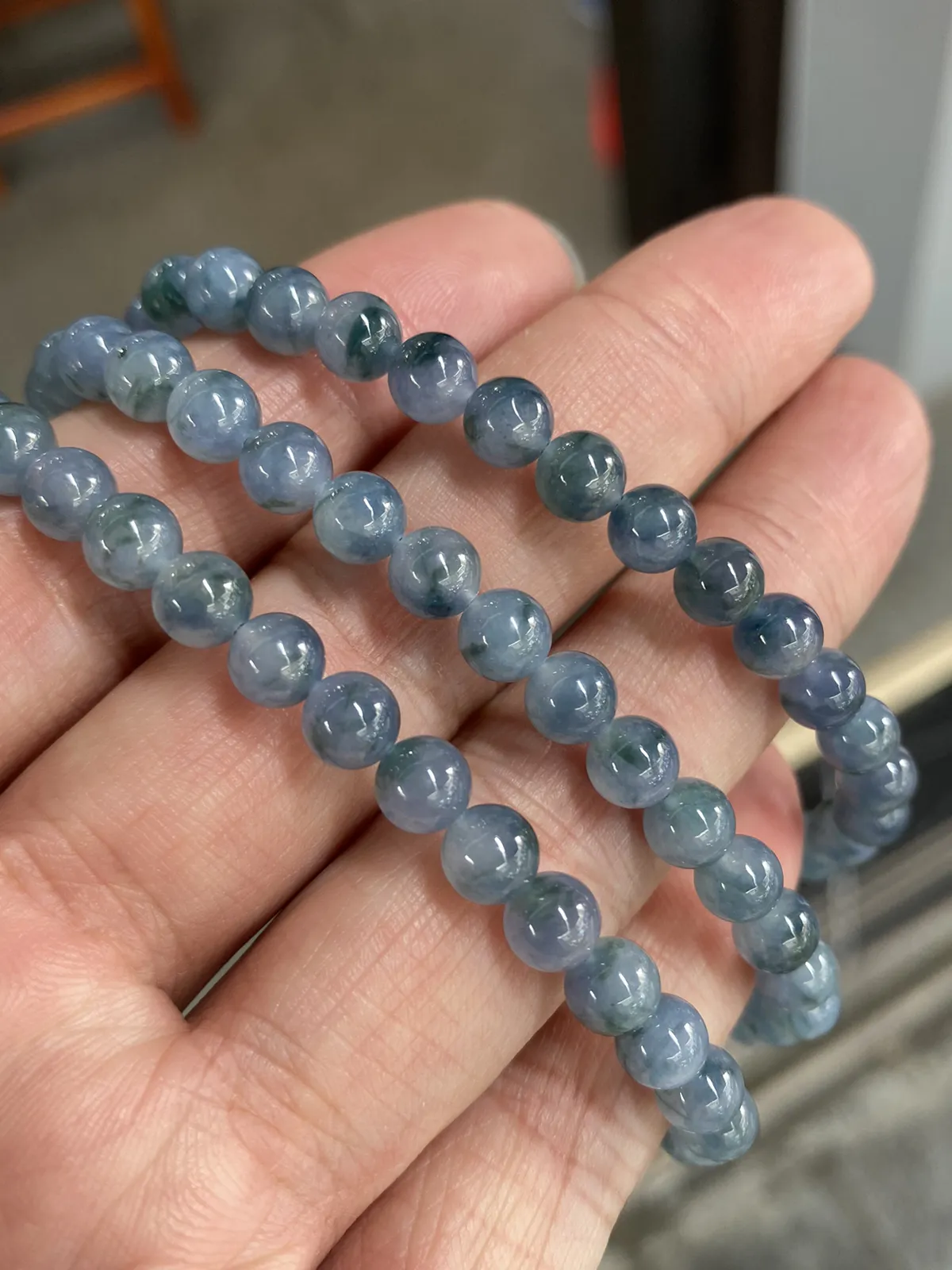蓝紫珠链 尺寸6mm