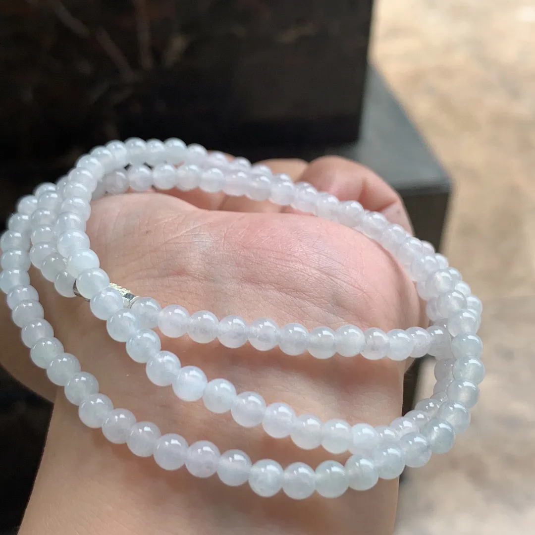 白冰翡翠小米珠