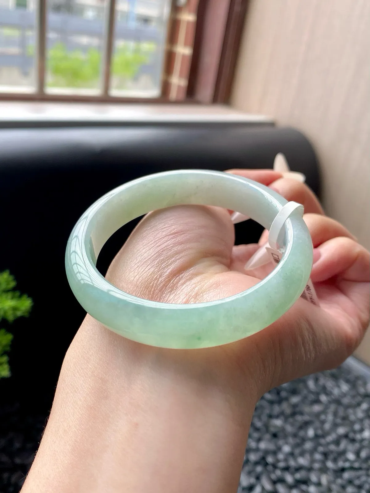 冰晴果绿正圈手镯
⭕️54.9-12.3-7.5