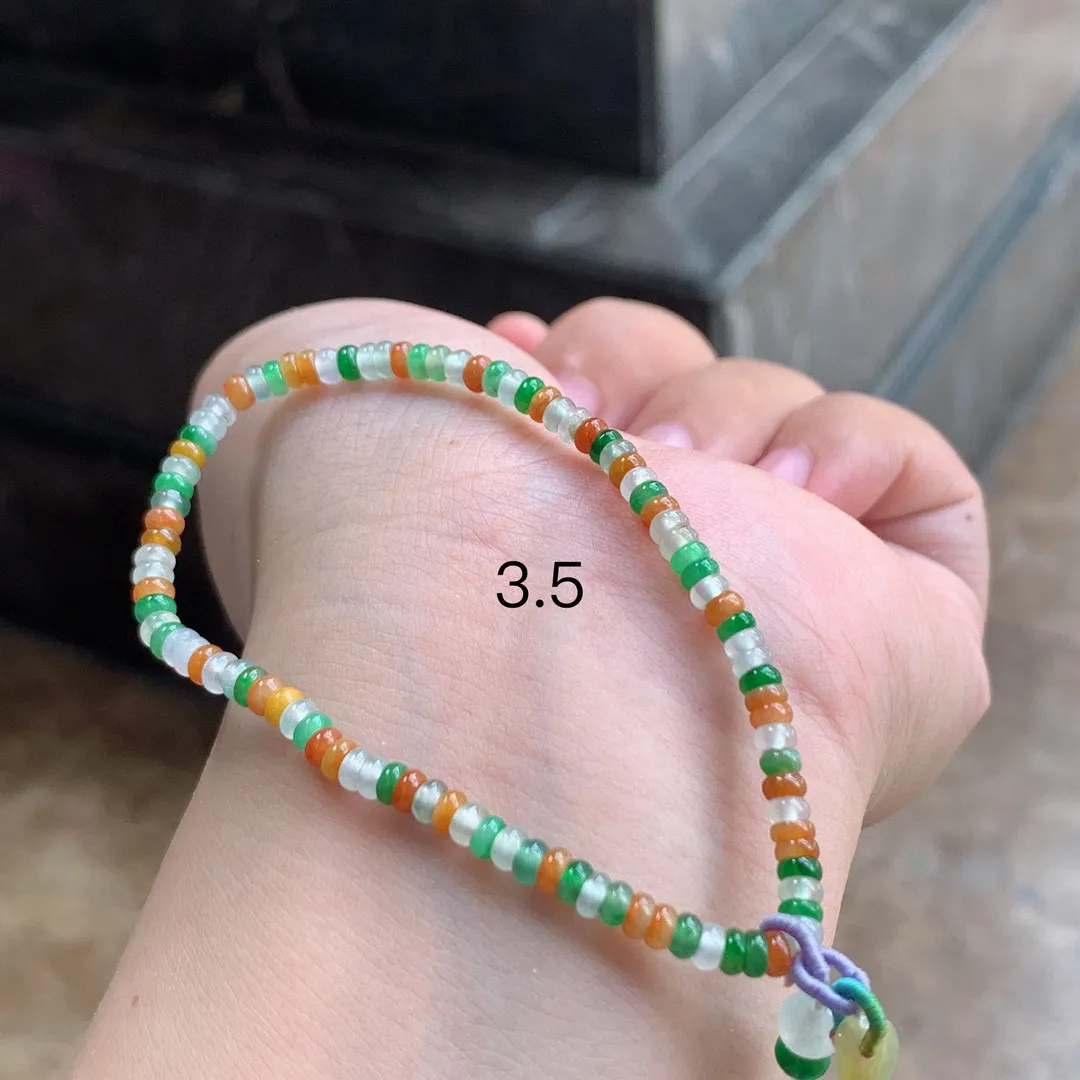 五彩算盘珠手串

尺寸3.5