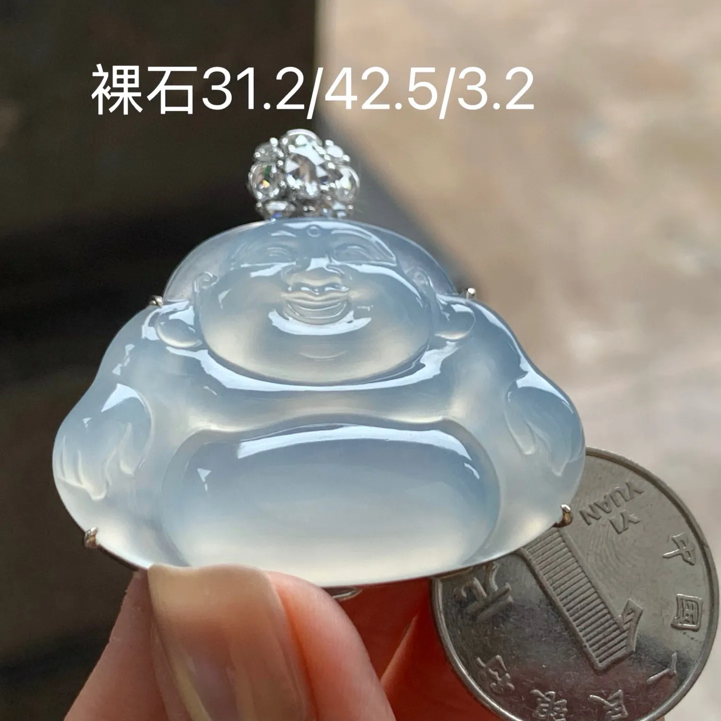冰种坐佛
真金镶嵌 大气