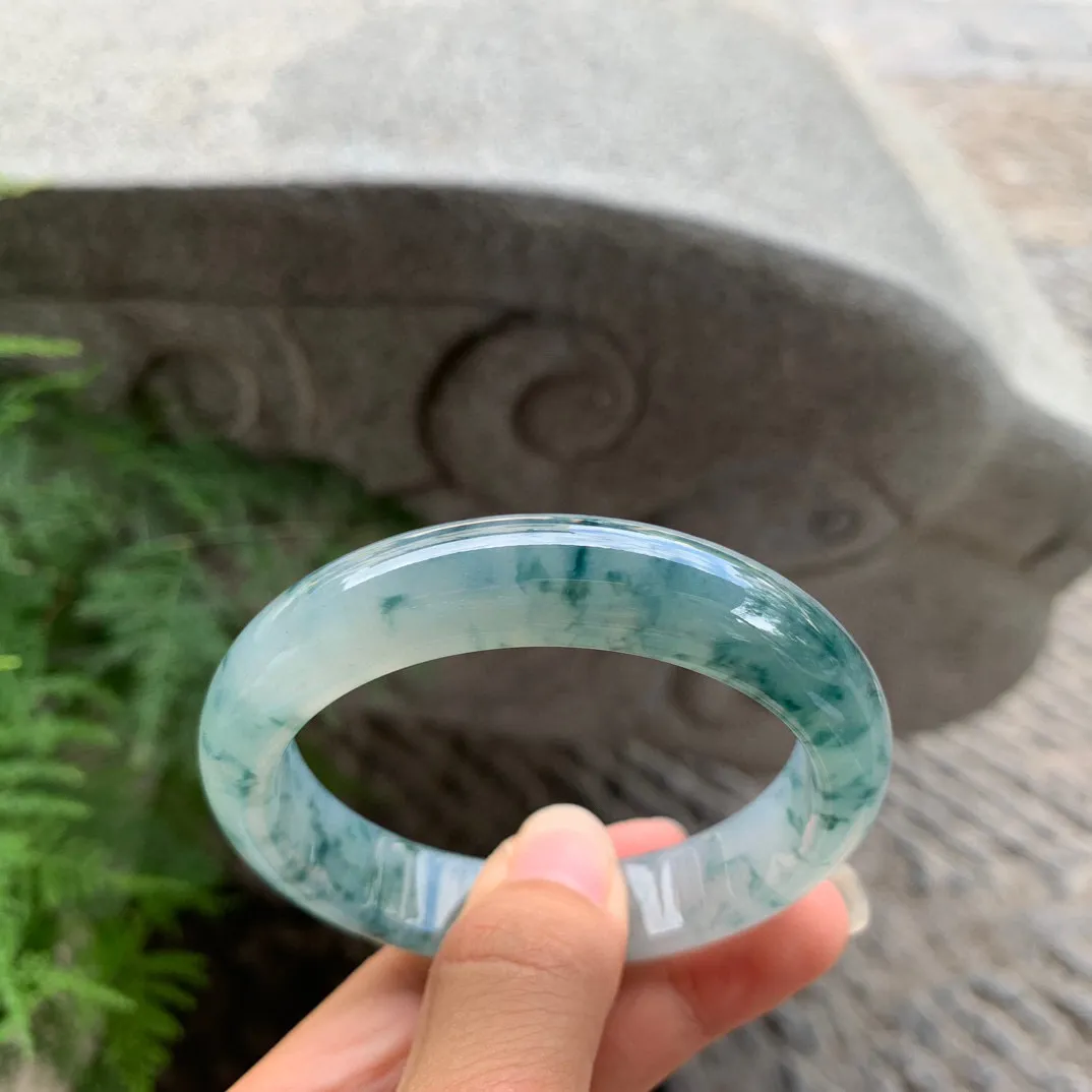 圈口55.5-12.7-8.3 【冰飘花正圈手镯】正圈55 56可戴