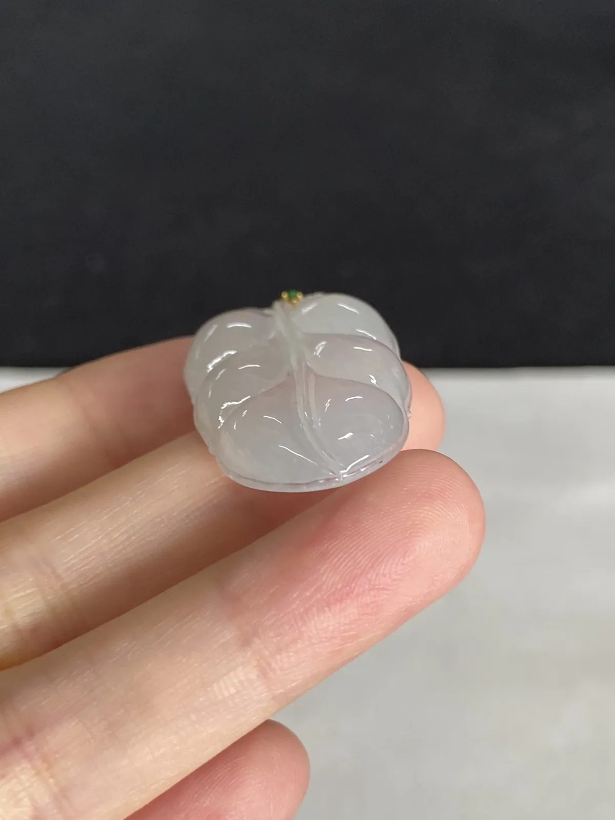 翡翠叶子，印记：G18K