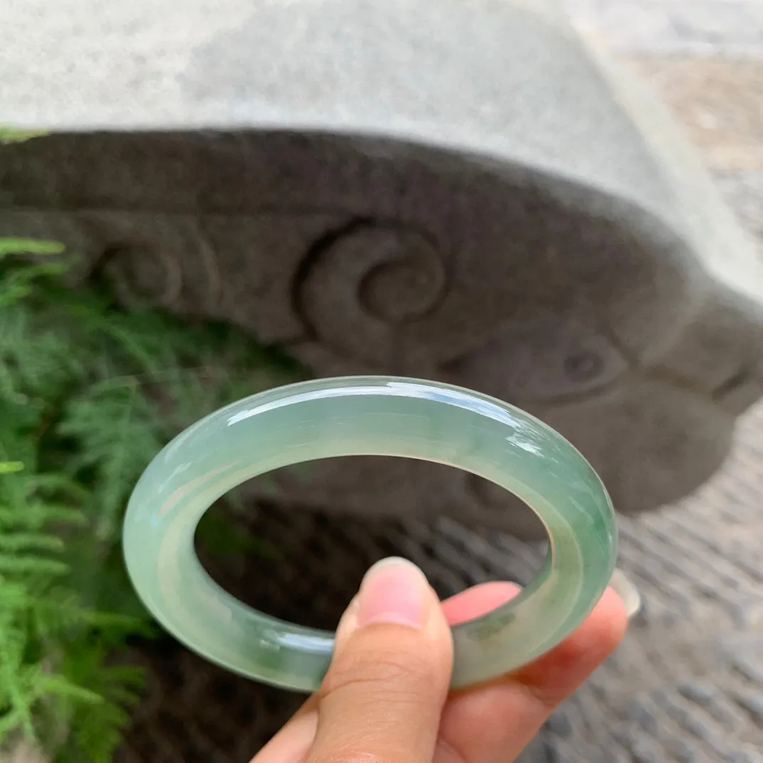 圈口 54-10.1【冰芙蓉花圆条手镯】圆条54 55可戴