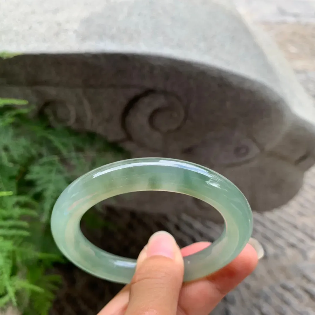 圈口 54-10.1【冰芙蓉花圆条手镯】圆条54 55可戴