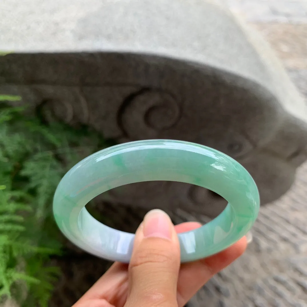 圈口56.2-12-9.7 【冰绿正圈手镯】正圈56 57可戴