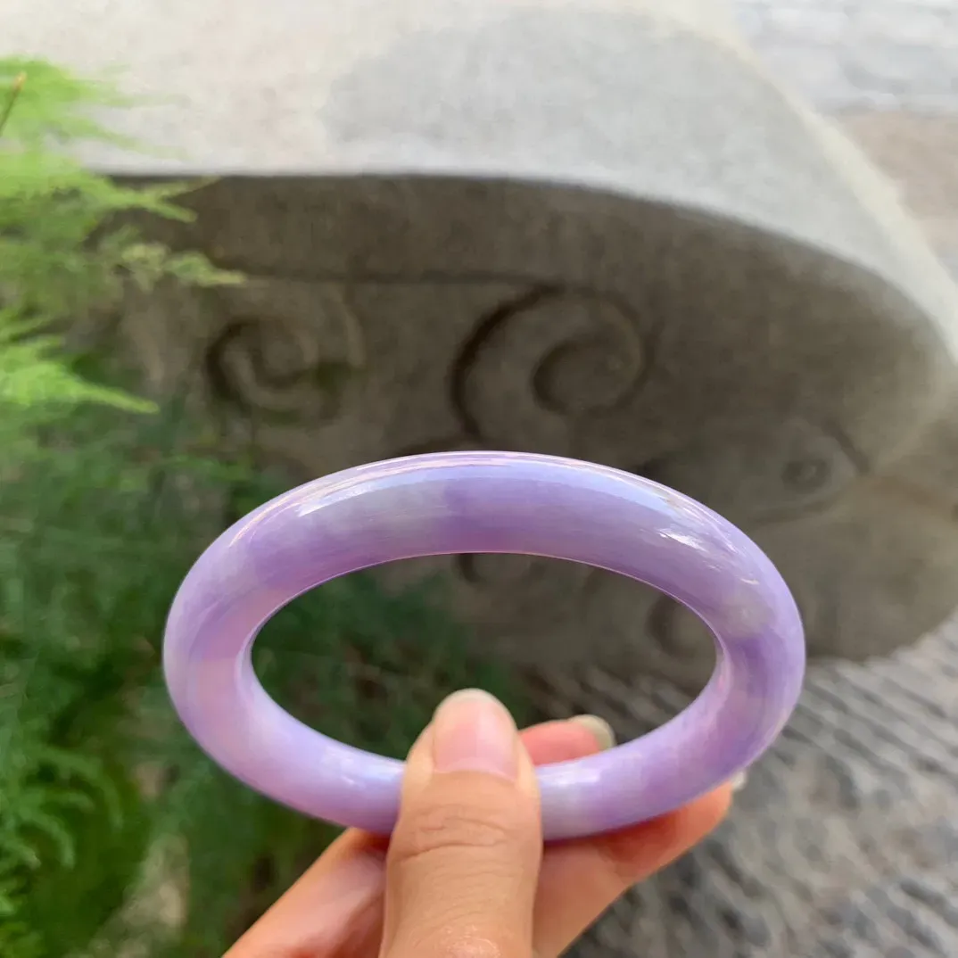 圈口57.8-10.2 【浓紫圆条手镯】圆条57 58可戴