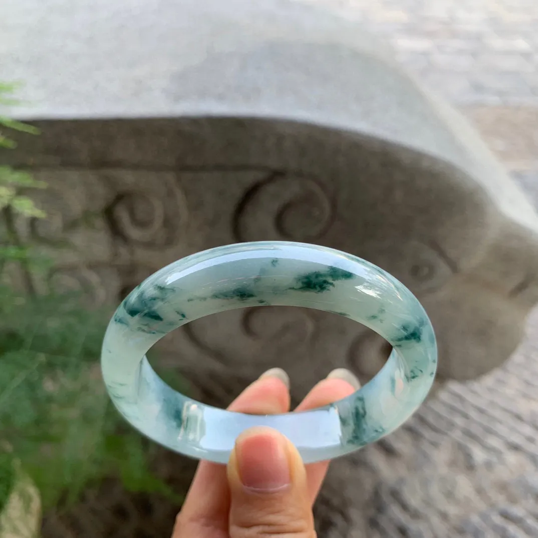 圈口 57.4-13.8-8【冰飘花正圈手镯】正圈57 58可戴