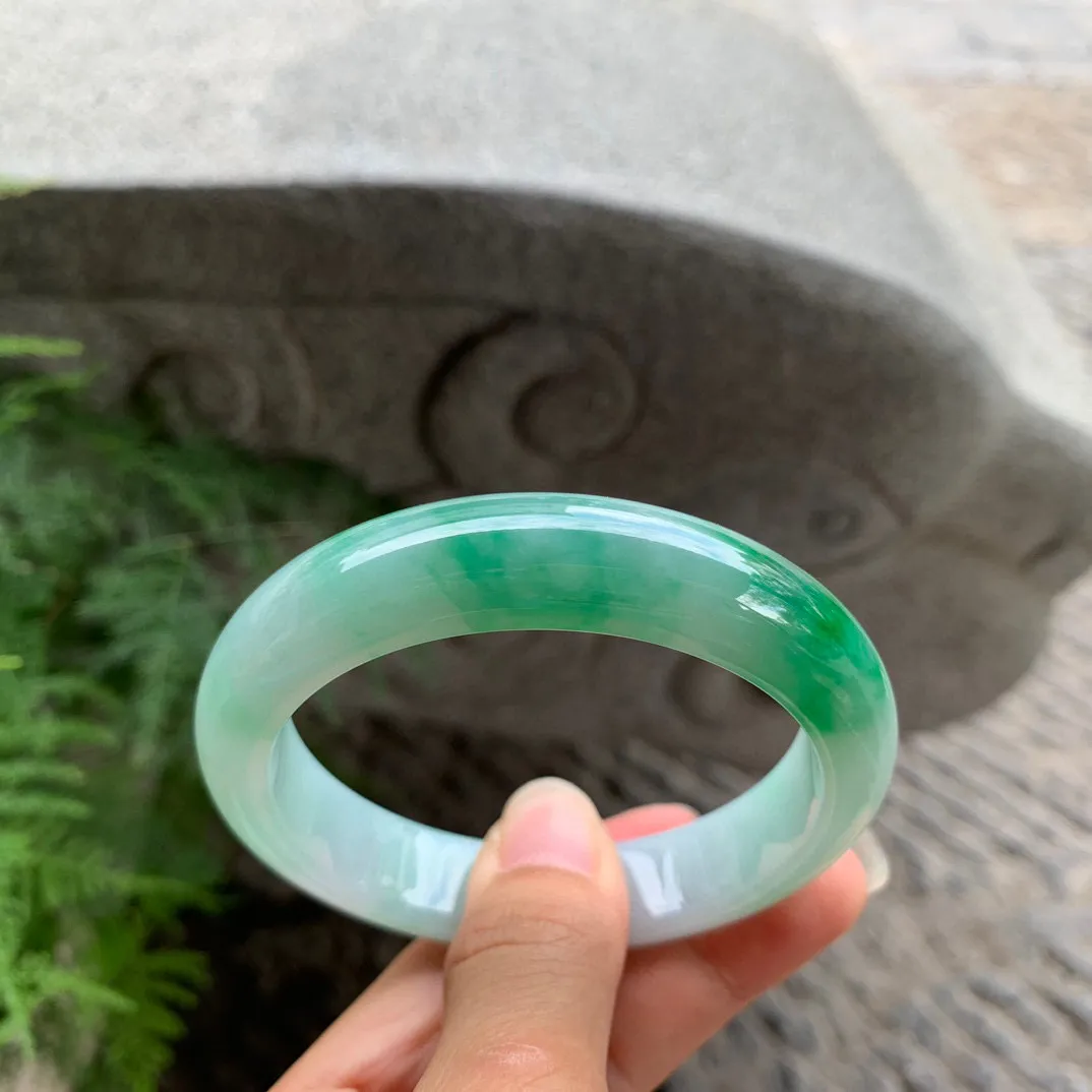 圈口57.5-13.2-8.8 【辣阳绿正圈手镯】正圈57 58可戴
