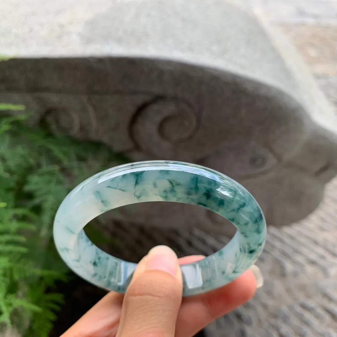 圈口55.5-12.7-8.3 【冰飘花正圈手镯】正圈55 56可戴