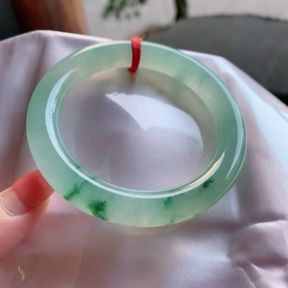 圆条高冰绿花 无瑕 尺寸:53.3/9.8 花美 胶感十足🥰🥰