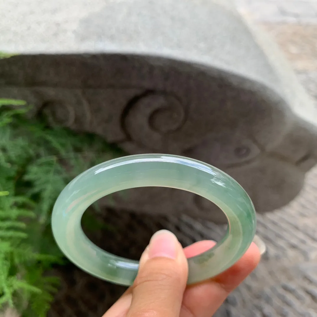 圈口 54-10.1【冰芙蓉花圆条手镯】圆条54 55可戴