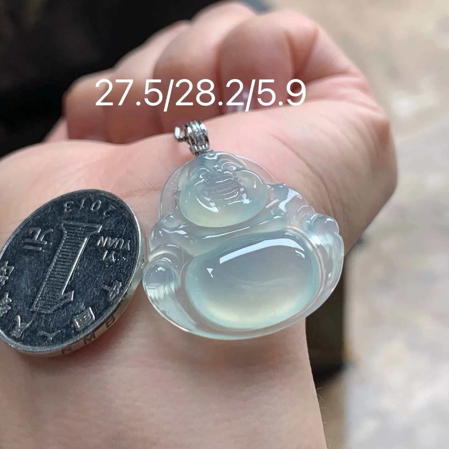 冰种坐佛
清爽 金扣