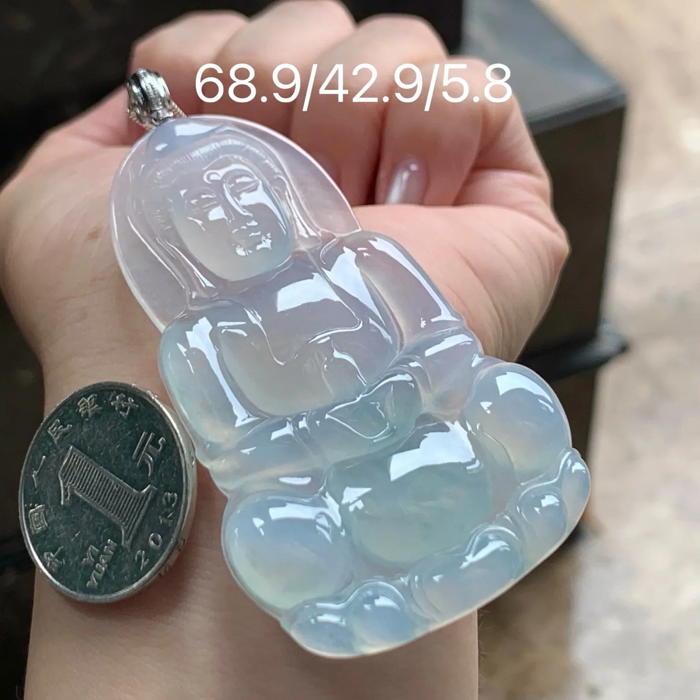 冰种观音
水润 金扣