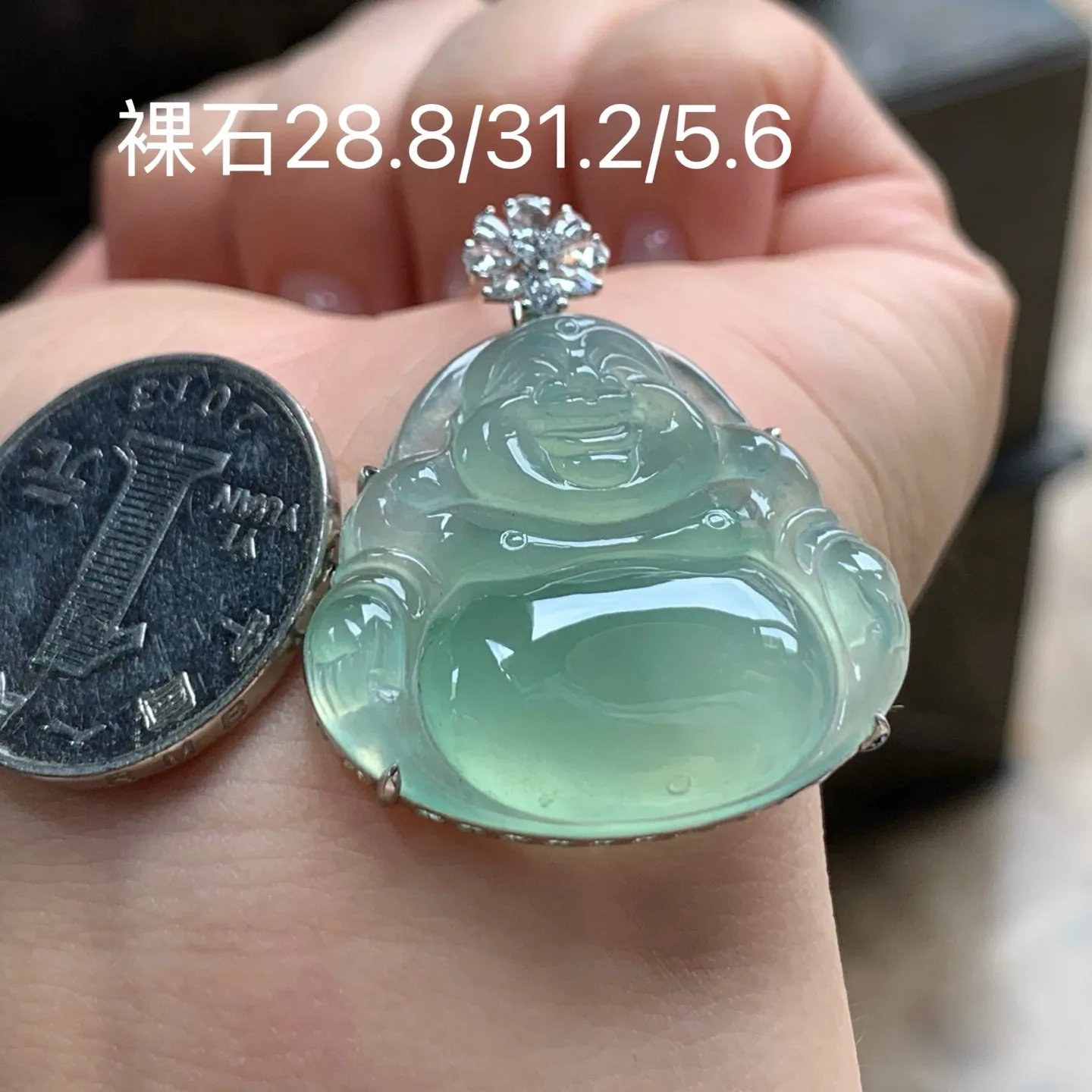 冰晴坐佛
真金镶嵌 大气