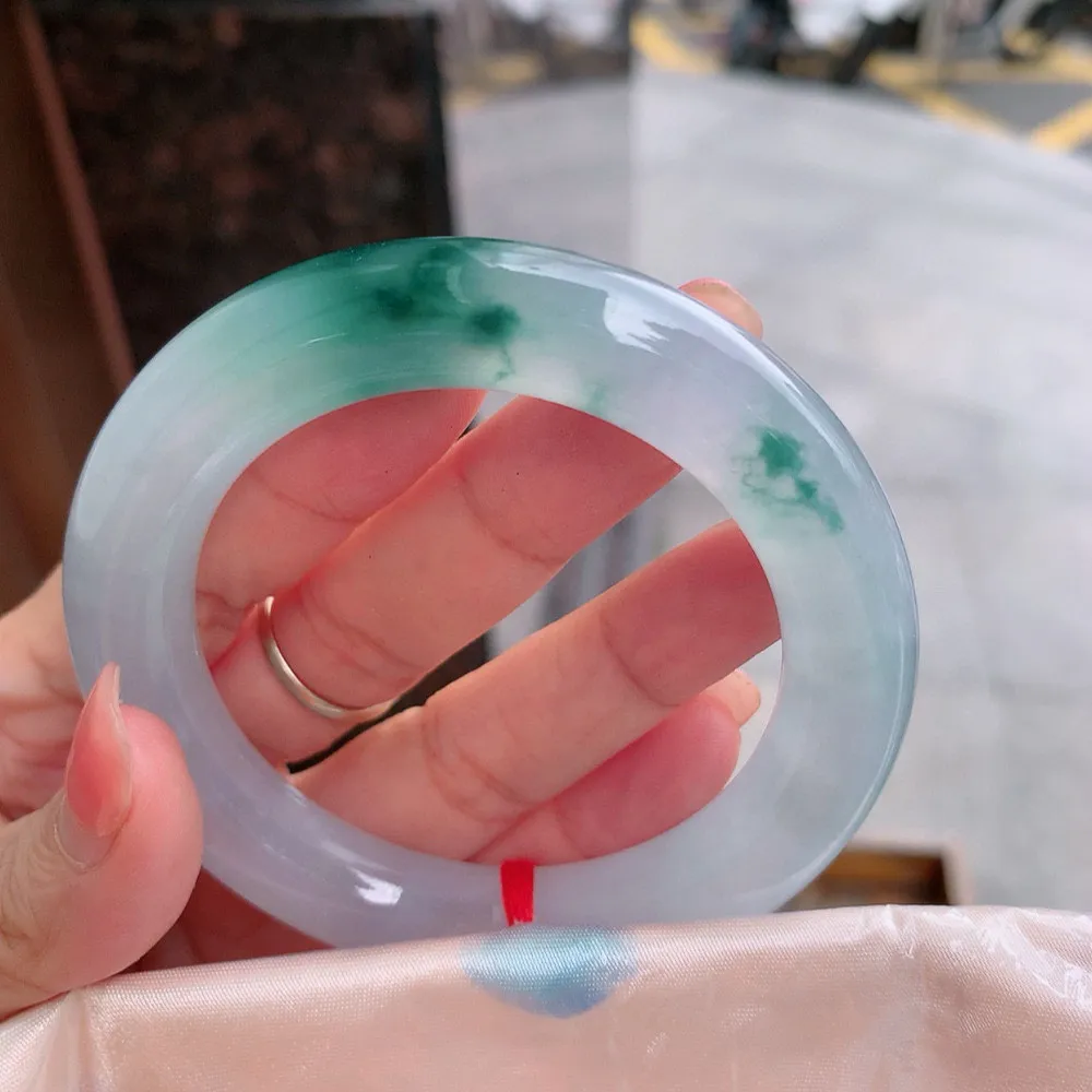 圆条高冰蓝花 无瑕 尺寸:56.5/11.9 花美 种水好🥰🥰
