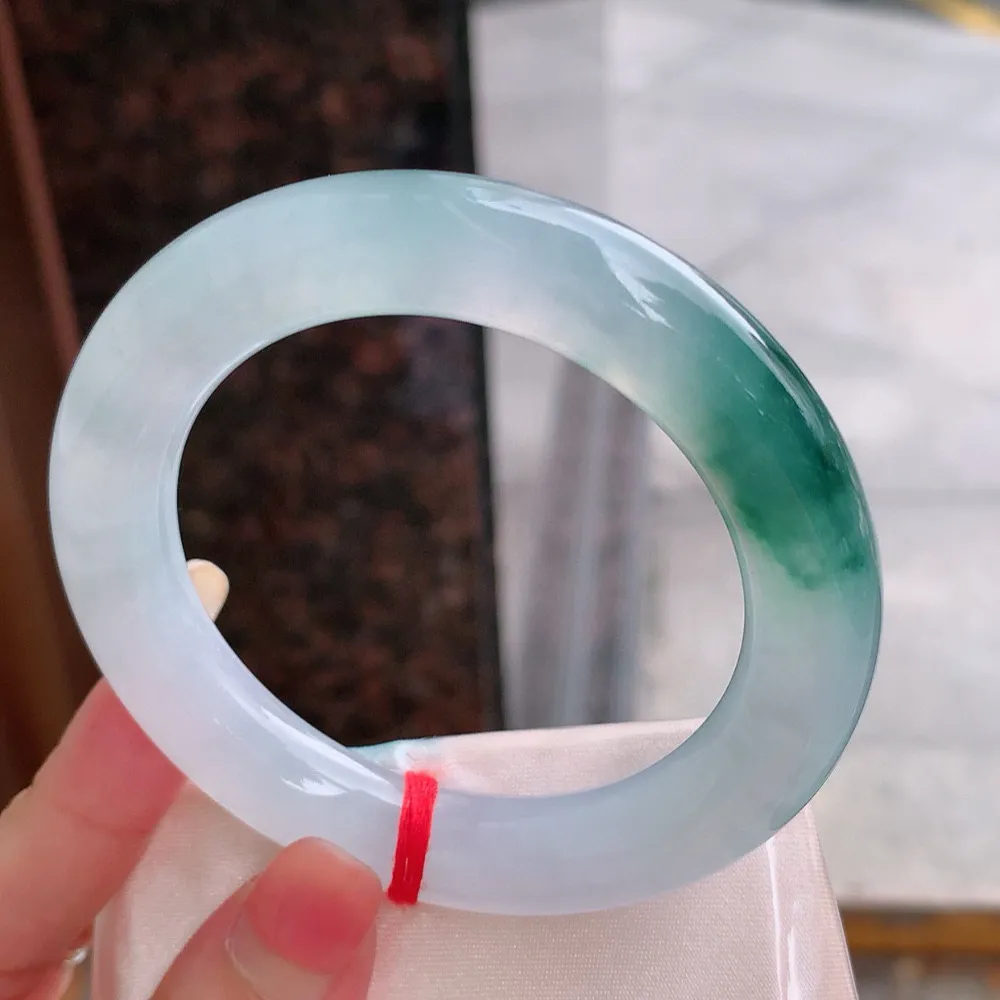 圆条高冰蓝花 无瑕 尺寸:56.5/11.9 花美 种水好🥰🥰