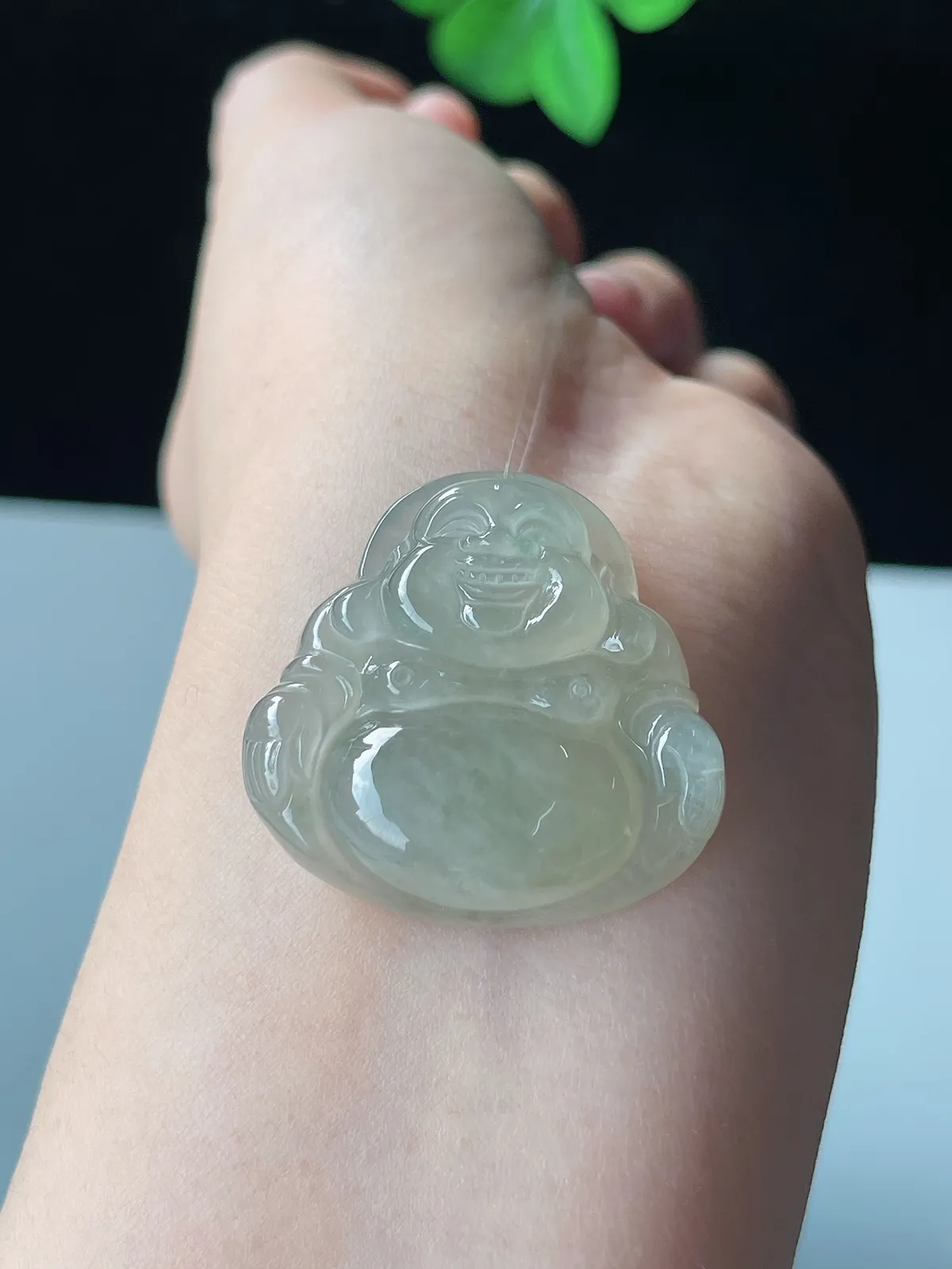 翡翠冰糯种黄色吊坠