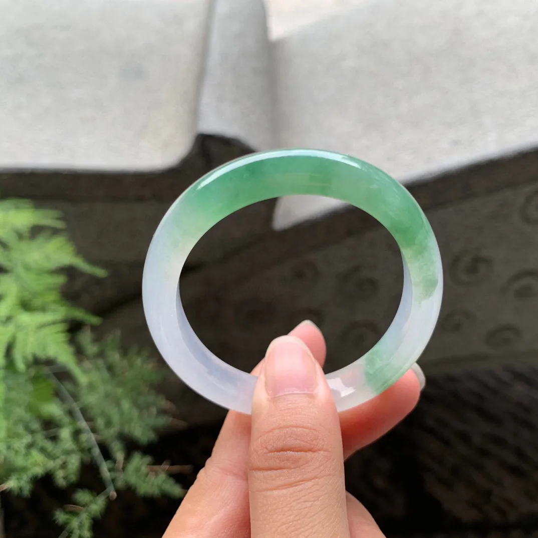 小圈口 53-45-9-6.6【冰种飘绿贵妃手镯】贵妃53 54可戴