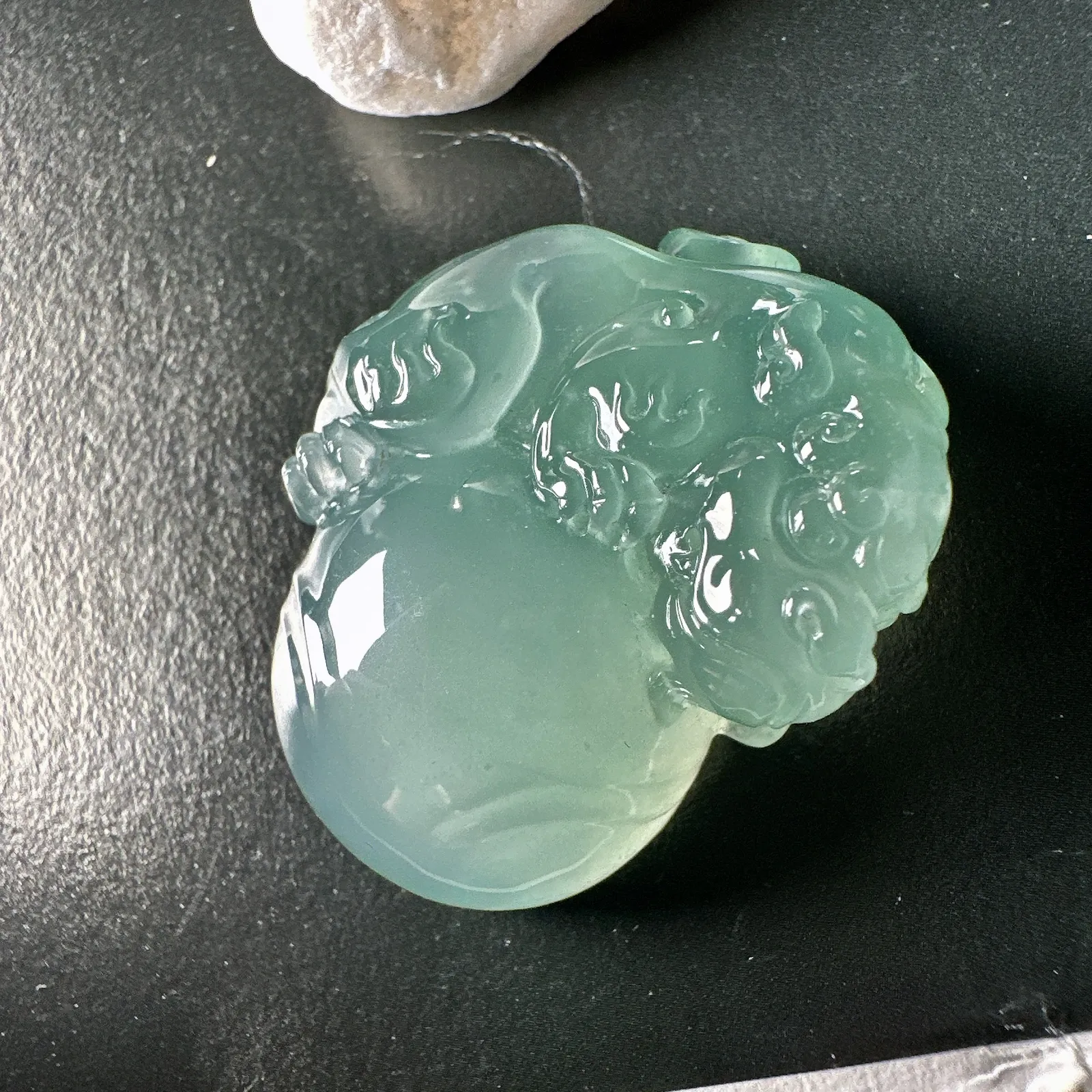 【冰种貔貅吊坠】天空蓝老料，冰感十足，难得的好种水貔貅，有求必应，饱满圆润，招财佳品。